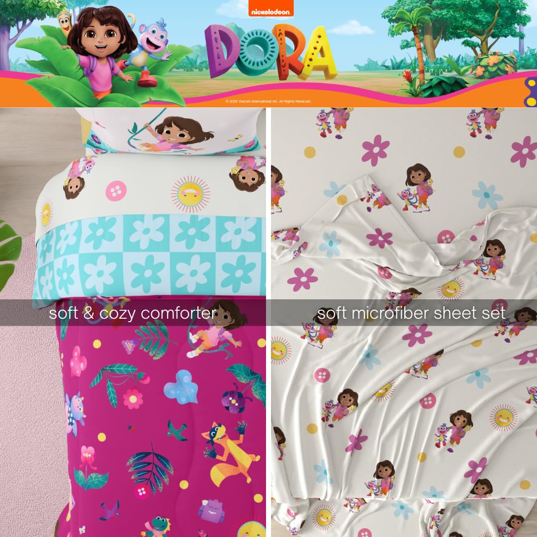 Amazon.com: Dora The Explorer Kids Bedding Set Super Soft & Cozy